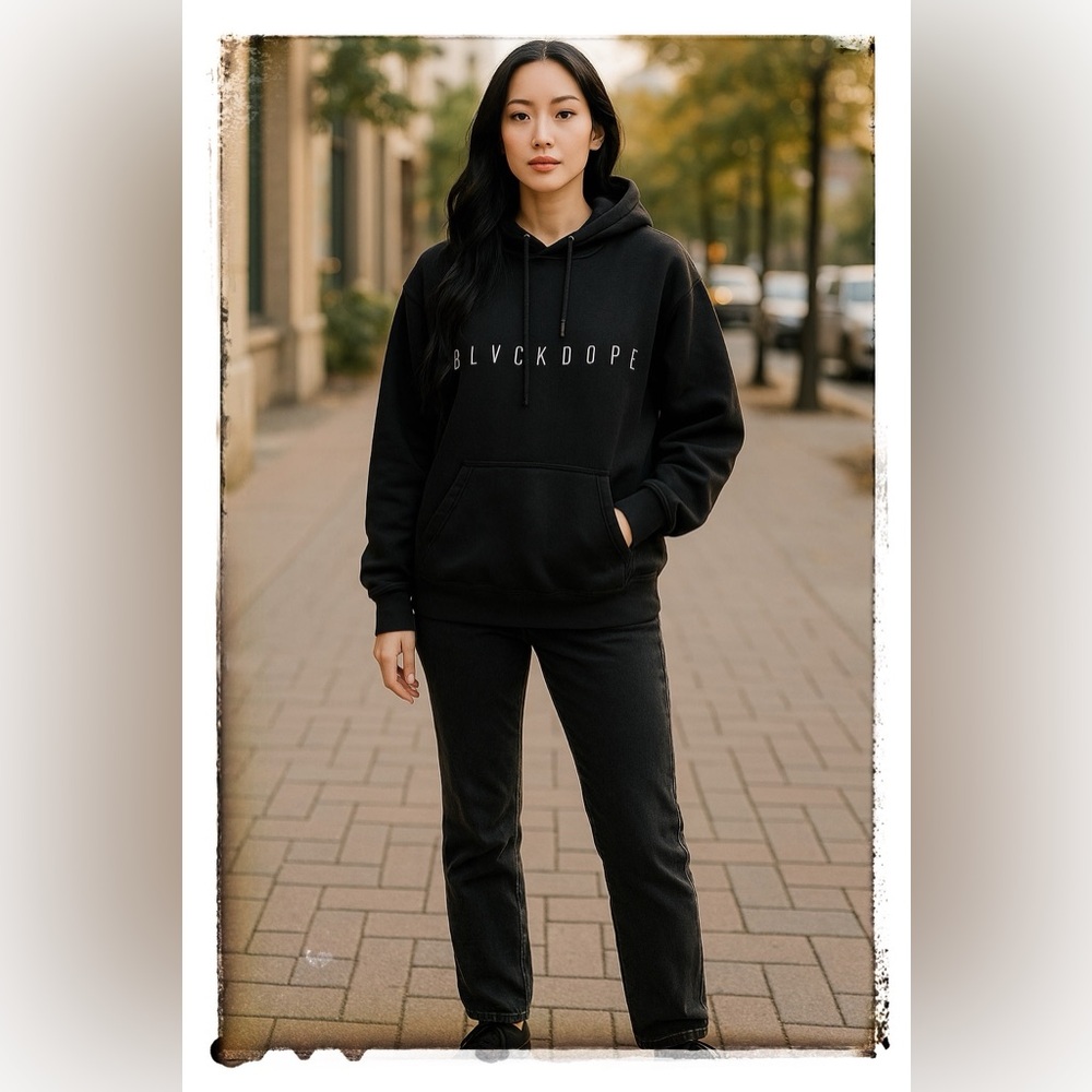 Blvckdope Long, Slender Hoodie With Side Zippers